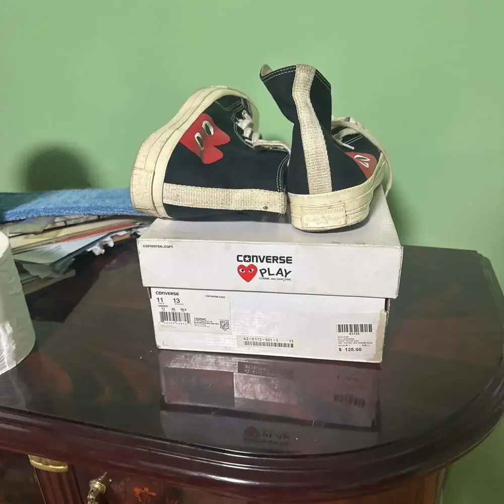 Converse x PLAY Comme des Garçons Chuck Taylor 70 Unisex Size Men 8.5 Women 10.5 - Picture 3 of 5